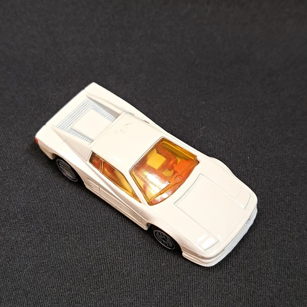 Vintage 1986 Hot Wheels Ivory Ferrari Testarossa Malaysia F8-F7‎